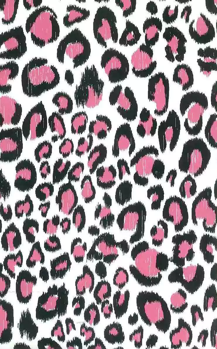 Animal Print Wallpaper Leopard Pink Black White KS2303 Double Rolls