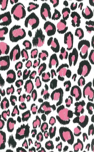 Animal Print Wallpaper Leopard Pink Black White KS2303 Double Rolls - Picture 1 of 2