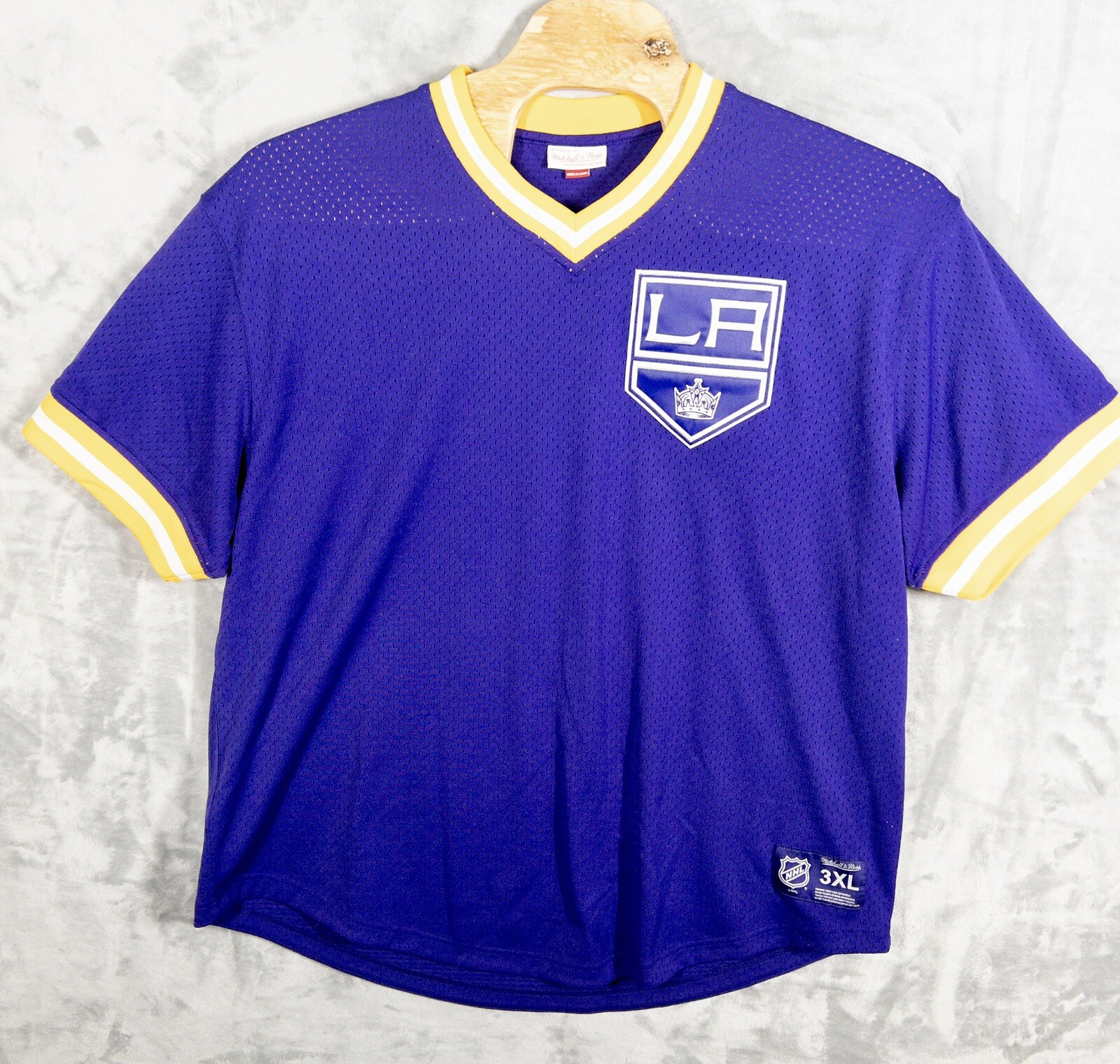 Mitchell & Ness NHL Los Angeles Kings Purple Mesh Jersey Mens 3XL (56) 