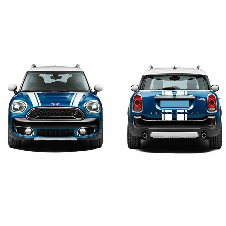 Calcomanía adhesiva gráfica trasera rayas capó para Mini Cooper Countryman F60 2016-22 Foto 2 de 4