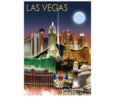 1016 - Vintage Las Vegas Travel Poster Fridge Refrigerator Magnet