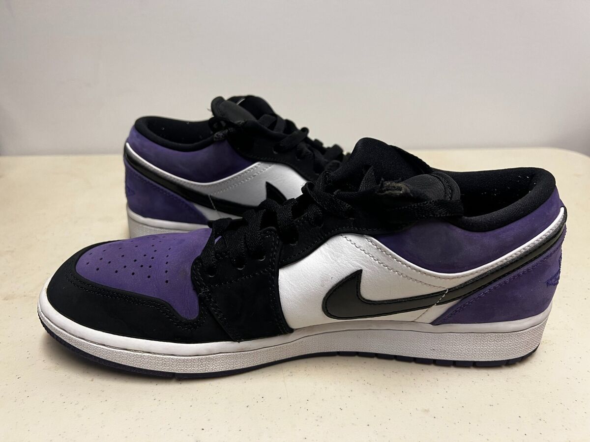 Men's Nike Air Jordan 1 I Retro Low Court Purple Sneakers Men's Nike Air Jordan 1 I Retro Low Court Purple Sneakers
