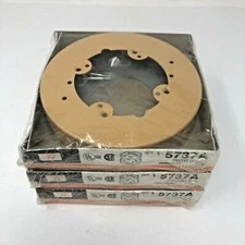 Lot of 3 NEW Wiremold 5737A 5-1/2" Fixture Box Open Base, Buff