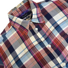 Paul Smith Flannel Shirt Men's Small Plaid Long Sleeve Button Up Tailored Fit