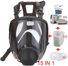15 in 1 Full Face Gas Mask Painting Spraying Respirator w/Filters 6800 Facepiece