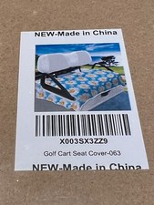 NEW Golf Cart Seat Cover Blue Daisy Floral Design Towel Blanket Easy to Install