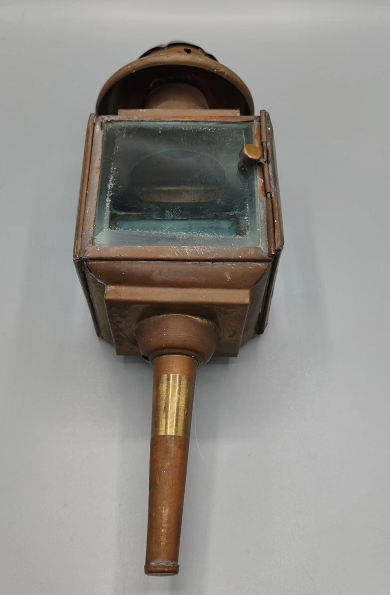 Paire De Lanternes Anciennes Pour Calèche - Avec Support D'origine - Occasion
