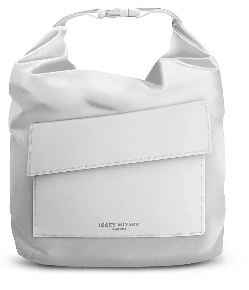 ISSEY MIYAKE gray BUCKET pouch trousse cosmetic makeup Sak travel