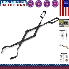Durable Outdoor Campfire Tongs 26" - Scissor Design for Easy Handling