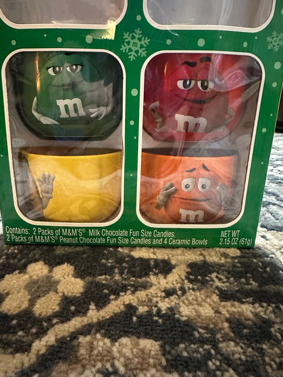 2024 New In Box M&M's 4 Piece Ceramic Bowl Set (no candy) | eBay