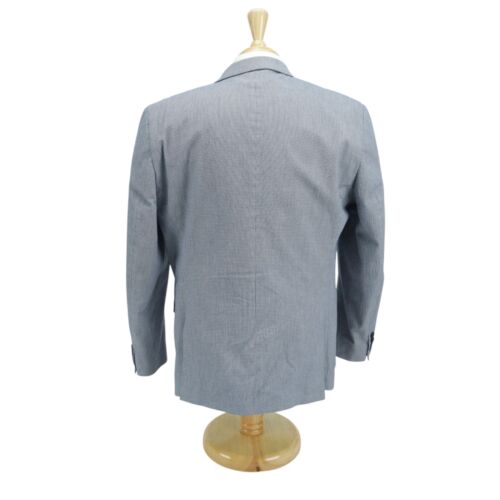 Bar III Slim Fit Light Slate Blue Stretch Cotton Blazer Sport Coat Jacket 44R - Picture 4 of 15