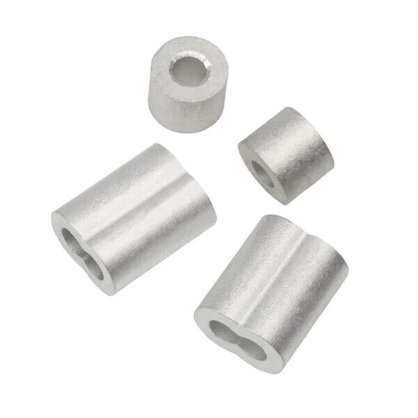 National Hardware 1/4 in. D Aluminum Cable Ferrules and Stops National Hardware 1/4 in. D Aluminum Cable Ferrules and Stops
