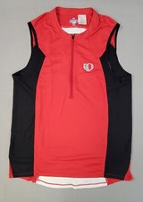 Pearl Izumi Mens Red In-R-Cool Select Sleeveless 1/2 Zip Shirt Bike Cycle Sz M