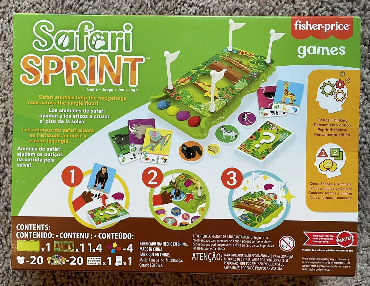 NEW (Mattel) Fisher Price Safari Sprint - Silly Game of Pushy Animals -  unopened