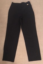 St John Sport Womens Pants 10 Navy Blue High Waisted Side Zip Pocketless 2269