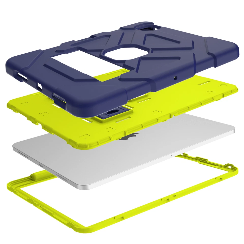 For iPad Air 4th Gen 10.9" Silicone Hybird Rubber PC Stand Kids Gel Case Cover - Image 3 of 4