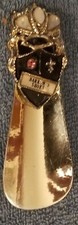 BARRONS SHOES JEWELED SILVERTONE SHOE HORN RARE ADVERTISING COLLECTIBLE