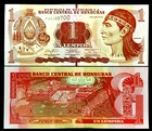 Honduras 1 Lempira Banknote World Paper Money UNC Currency Bill Note