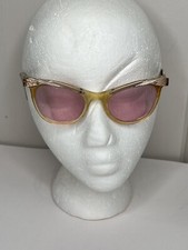 Vintage Bausch & Lomb Eyeglasses Frames 4 1/2-5 3/4 Rose Gold Rose Lens