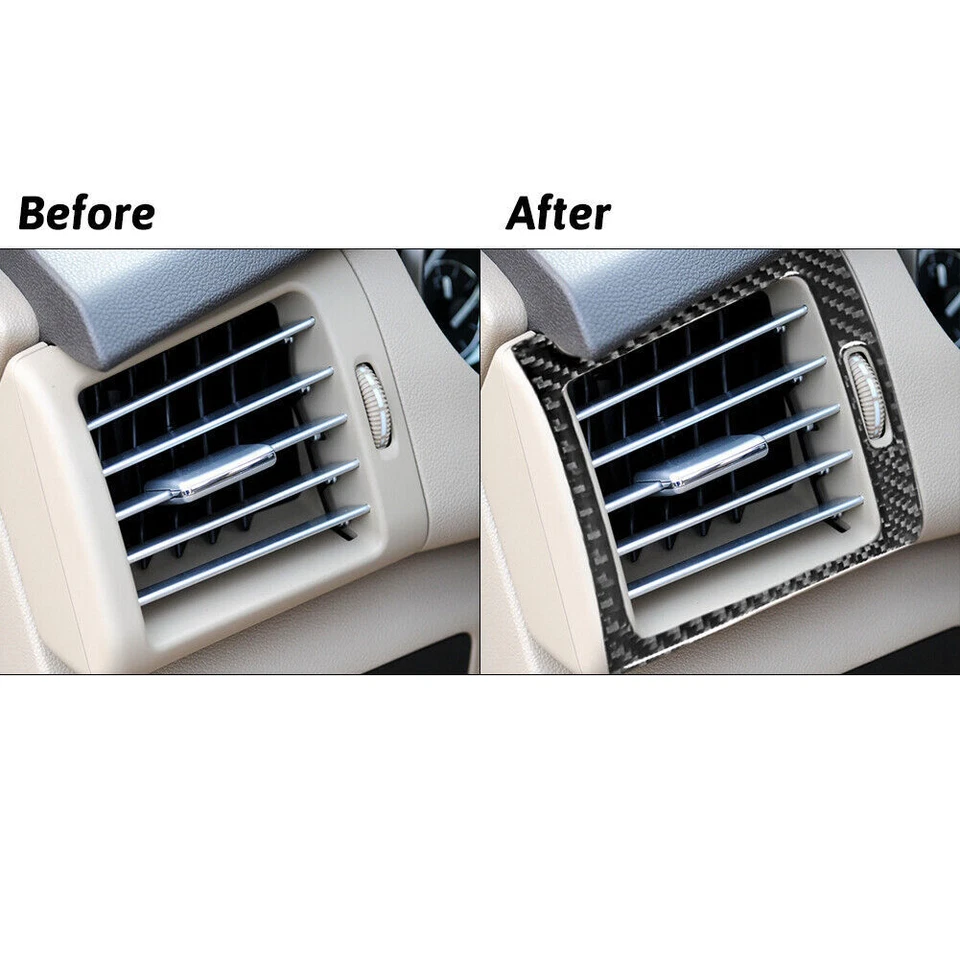 Cubierta de ventilación lateral interior de fibra de carbono 2 piezas para Mercedes-Benz R320/350 Foto 3 de 4