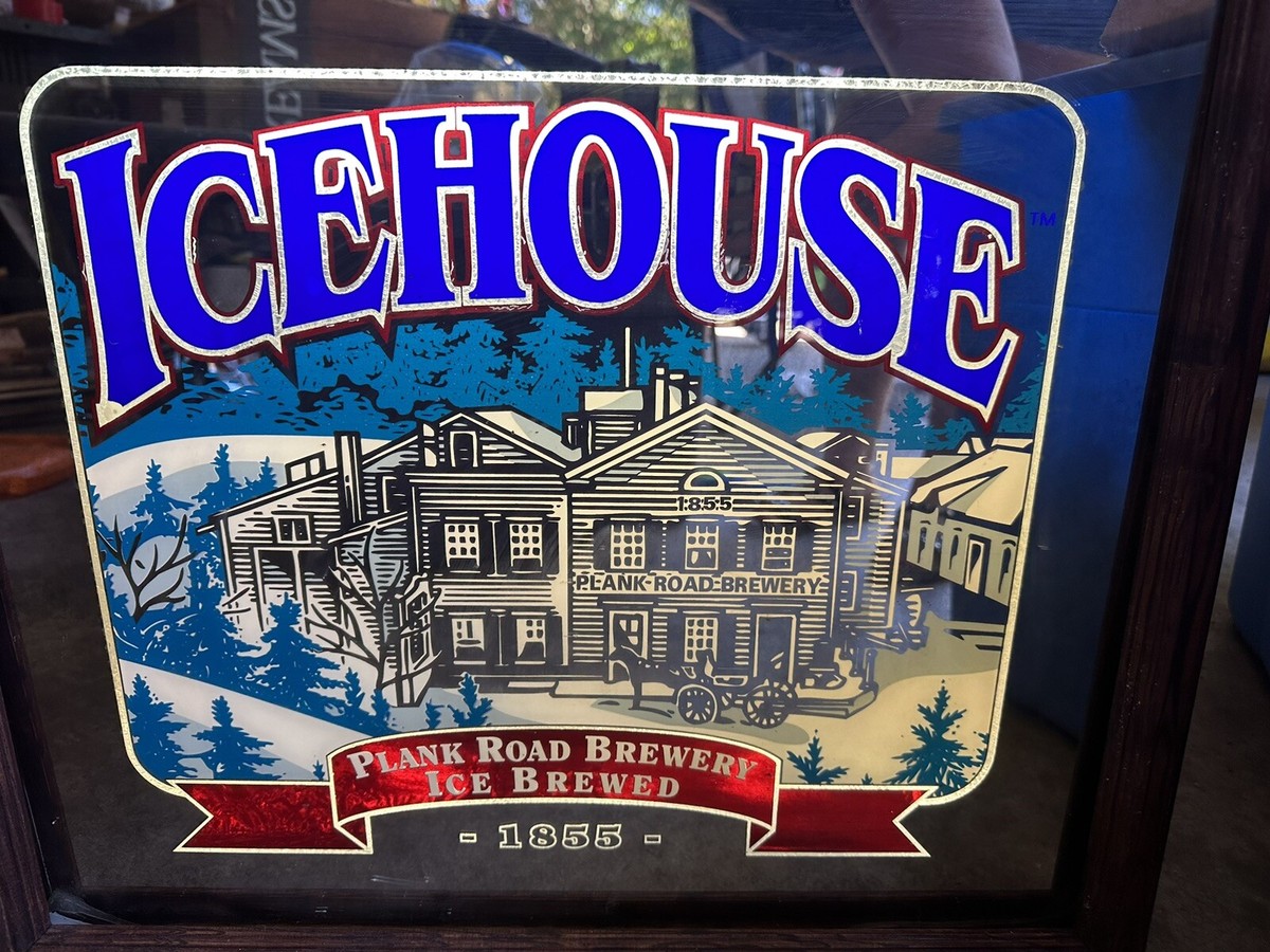 Icehouse Mirror Beer Sign (Electric/Light Up) vintage Bar Light | eBay