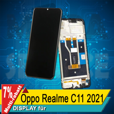 Display Für Oppo Realme C11 2021 RMX3231 Komplettes Bildschirm Lcd Touch Rahmen