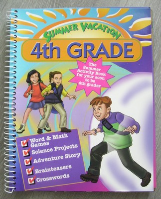 Summer Vacation - 4th Grade - Spiral Bound - 1999 - NEW Condition Activity Book