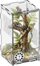 Jumping Spider Enclosure, Front-Opening Acrylic Spider Terrarium with Magnetic D