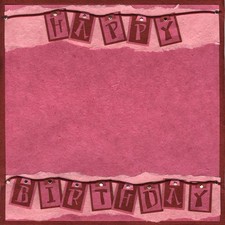 Happy Birthday, pink, scrapbook paper, Scrapbook Customs 14141