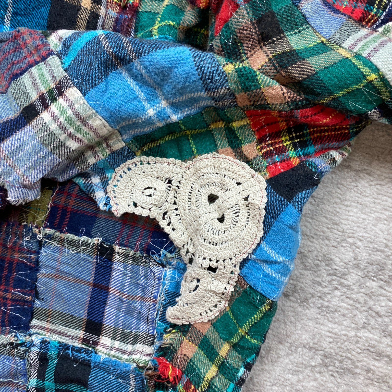 We The Free Patchwork Lost In Plaid Button Shirt … - image 6