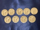 Standing Liberty Quarter lot of 9 Coins. 5 readable Dates. Mixed Years