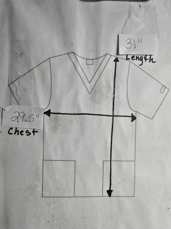 TAFFORD Scrub Jacket size 3XL-Red CHRISTMAS Ornaments Snap-up-Chest 29.5"/L 31" - Image 4 of 4