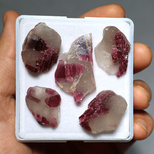 5 pz Tormalina Wild Matrix • Pietra Ospite al Quarzo • Gemme Naturali Non Tag...