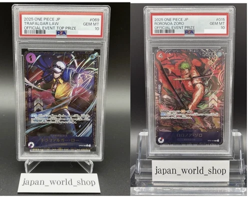 PSA 10 Trafalgar Law OP09-069 Zoro ST21-015 Flagship waich-6167
