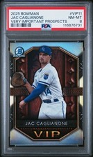 2025 BOWMAN VERY IMPORTANT PROSPECTS #VIP11 JAC CAGLIANONE PSA 8