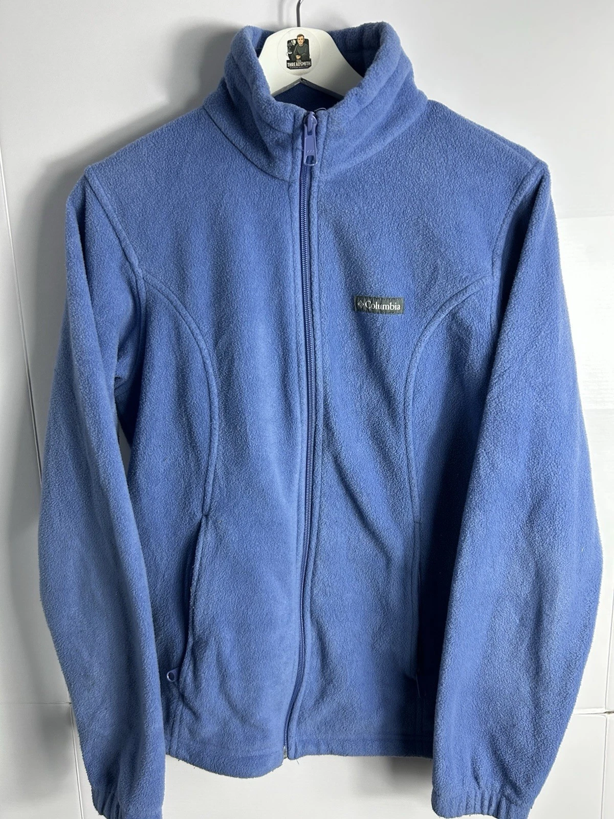 Columbia Fleece Jacket Blue Medium Full Zip Outdoor Casual Hiking