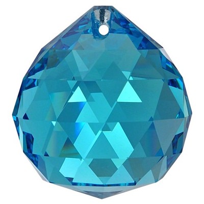 Kristall Kugel Ø 30mm Aquamarin ~ Türkis K9 ~ Feng Shui Kronleuchter Kandelaber