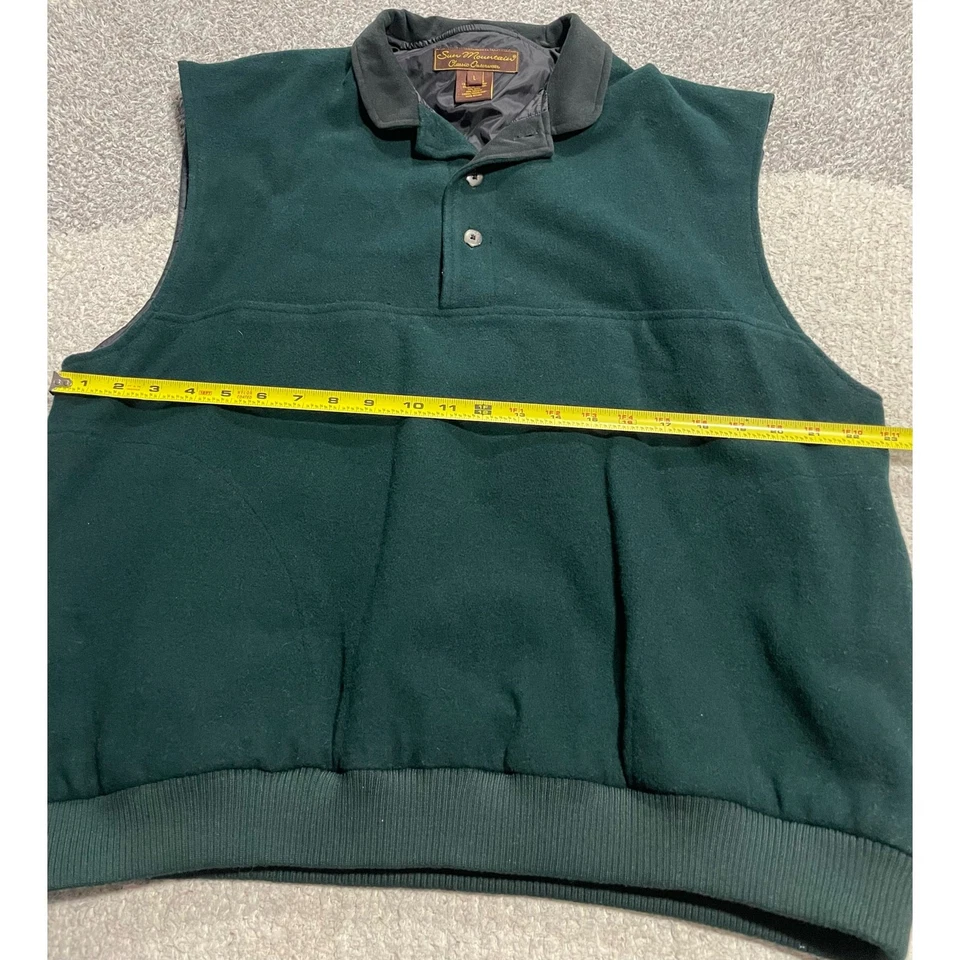 Chaleco de Colección Sun Mountain Clásico Prendas Exteriores Para Hombre Talla Grande Mezcla de Lana Verde T40914 Foto 4 de 4