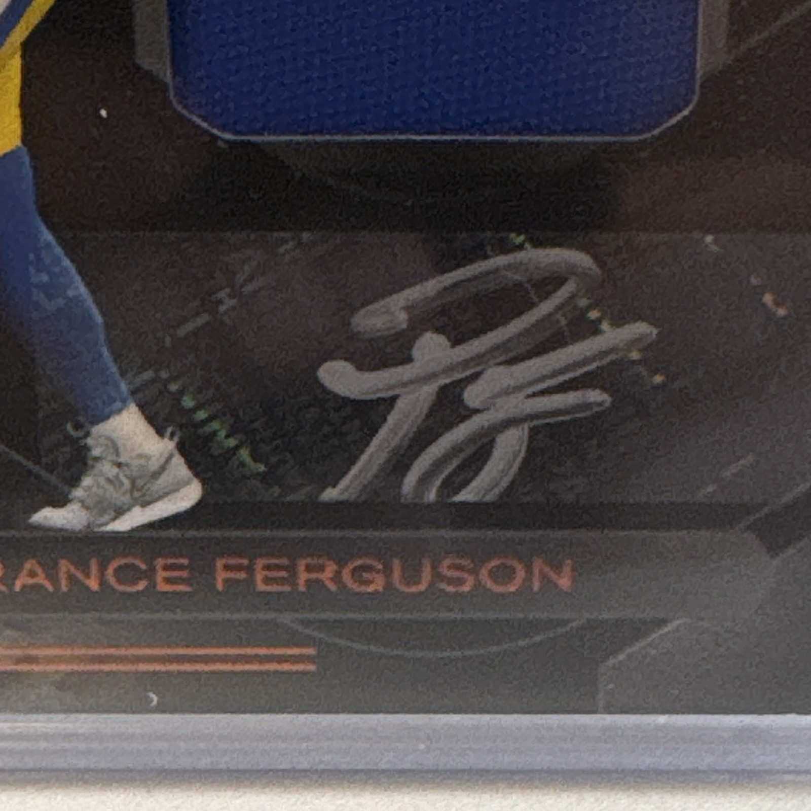 Panini 2025 Black Rookie Patch Autographs Terrance Ferguson Rams RC Auto 60/99 view 3