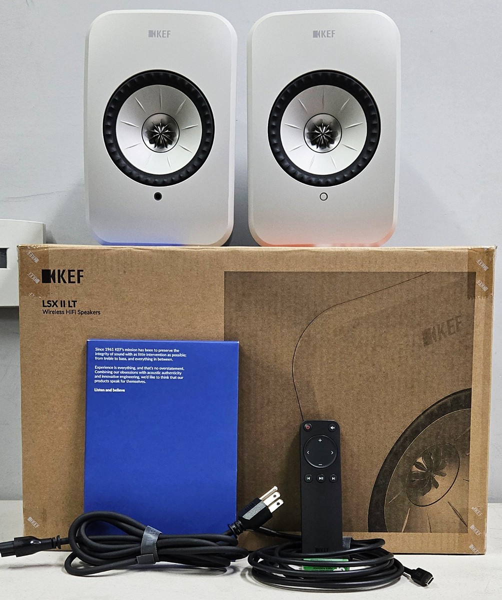 KEF LSX II LT Wireless Speakers - Stone White SP4077A2CC | eBay