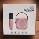 Mini Karaoke Machine Portable Bluetooth Speaker w/ Wireless Microphone Pink LED — photo 1