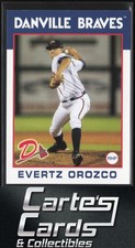 Evertz Orozco 2016 Grandstand Danville Braves #33 Danville Braves