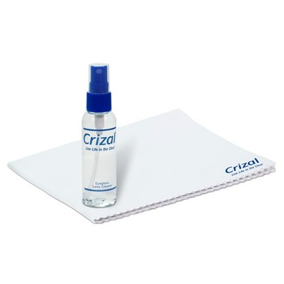 Crizal Eyeglass Lens Cleaner Bundle, Doctor 2oz Spray W/XL Cloth, 1 Pack 