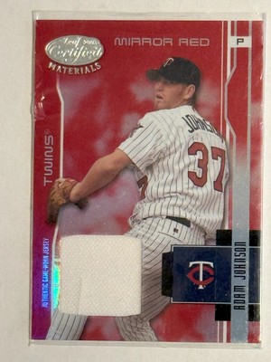 2003 Leaf Certified Materials Mirror Red Materials #107 Adam Johnson /250