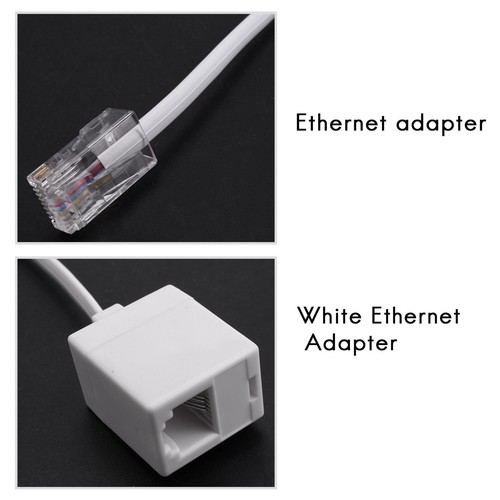 1X(2 socket 8P4C / RJ45 male RJ11 6P4C to female M / F Adapter telephone2114 - Afbeelding 2 van 10