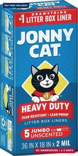 Jonny Cat Litter Box Liners: Heavy Duty - Tear Leak Resistant - Drawstring Clo