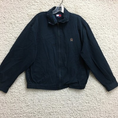 VINTAGE Tommy Hilfiger Jacket Extra Large Adult Blue Full Zip Windbreaker Womens