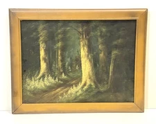 Antique Painting On Canvas Framed And Signed