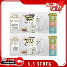 2 Pack Purina Fancy Feast Petites Pate Variety Wet Cat Food 1.4 oz Tubs