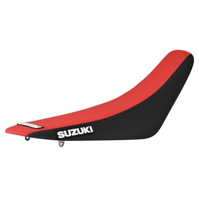 2000-2024 SUZUKI DRZ 400 gripper seat cover    BLACK sides/ RED top standard #70